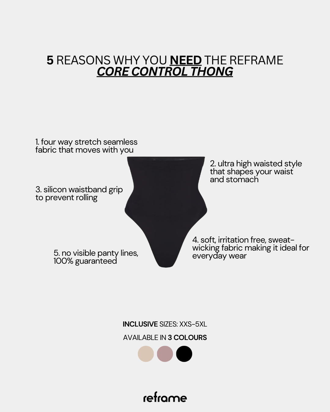 Core Control Thong